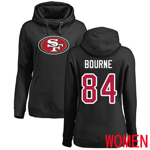 San Francisco 49ers Black Women Kendrick Bourne Name and Number Logo #84 Pullover->nfl t-shirts->Sports Accessory